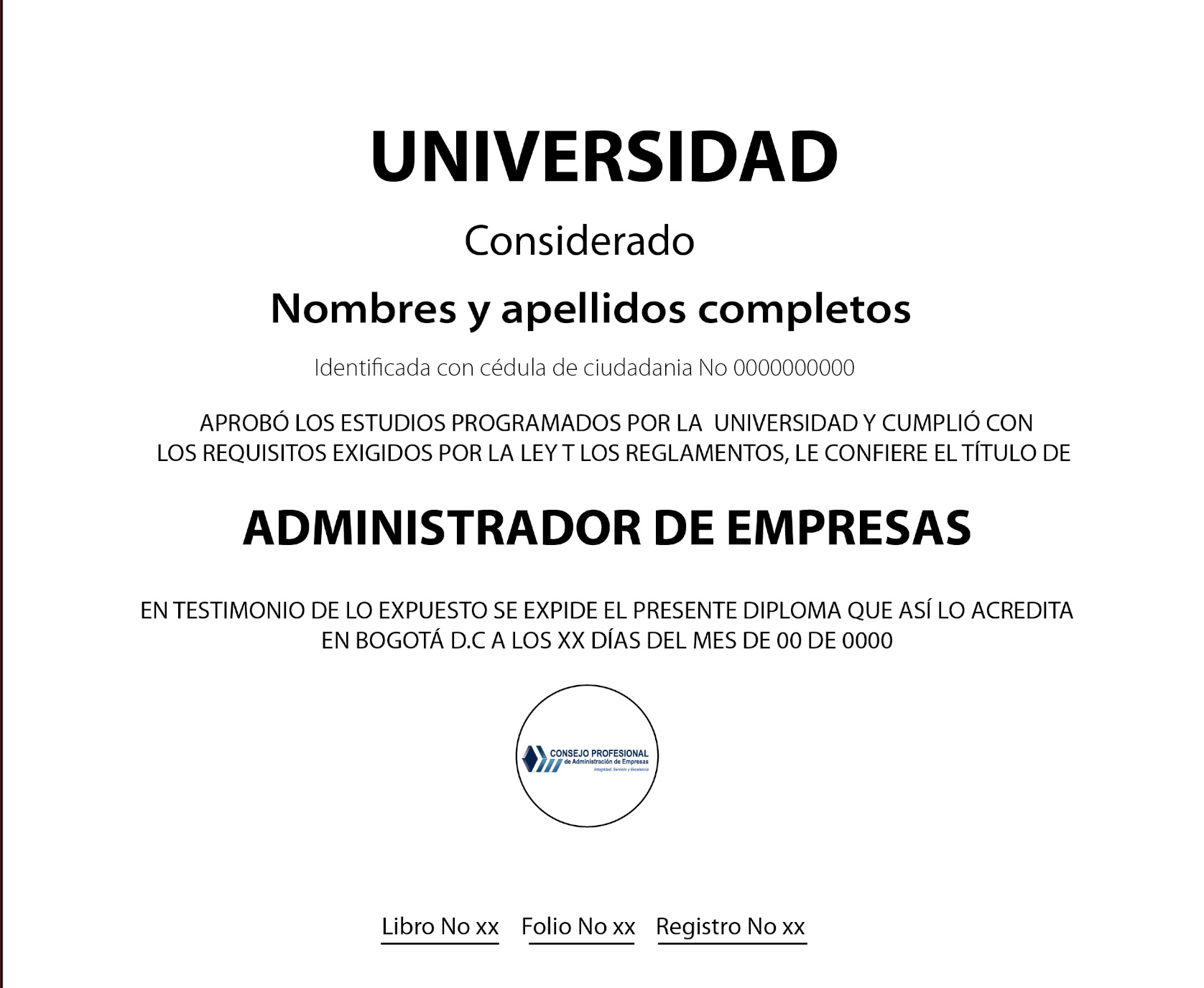 Diploma escaneado